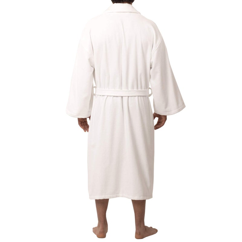 Alpine Swiss Pure Cotton Mens Terry Cloth Bathrobe Super Absorbent Spa Robe WHT ML - Image 5